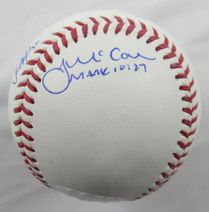 NY Mets Combined No-Hitter 6 Signed Auto Rawlings ROMLB Baseball JSA COA Engrave