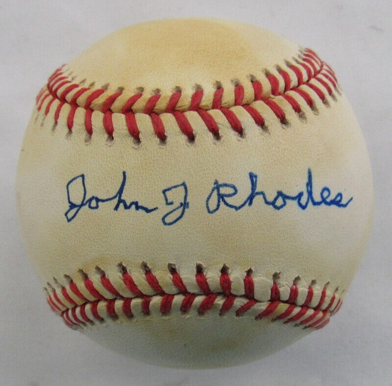 John J Rhodes Arizona Congressman Signed Auto Autograph Rawlings Baseball B88