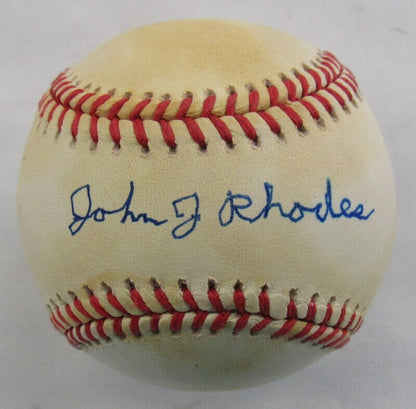 John J Rhodes Arizona Congressman Signed Auto Autograph Rawlings Baseball B88