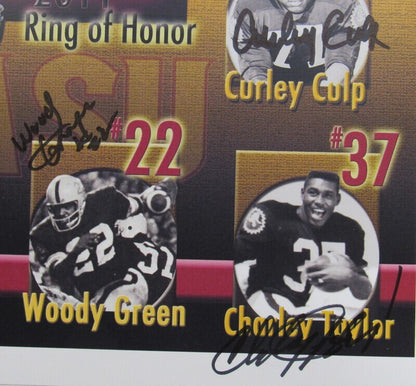 Woody Green Curley Culp Charley Taylor Signed Auto Autograph 8.5x11 Photo