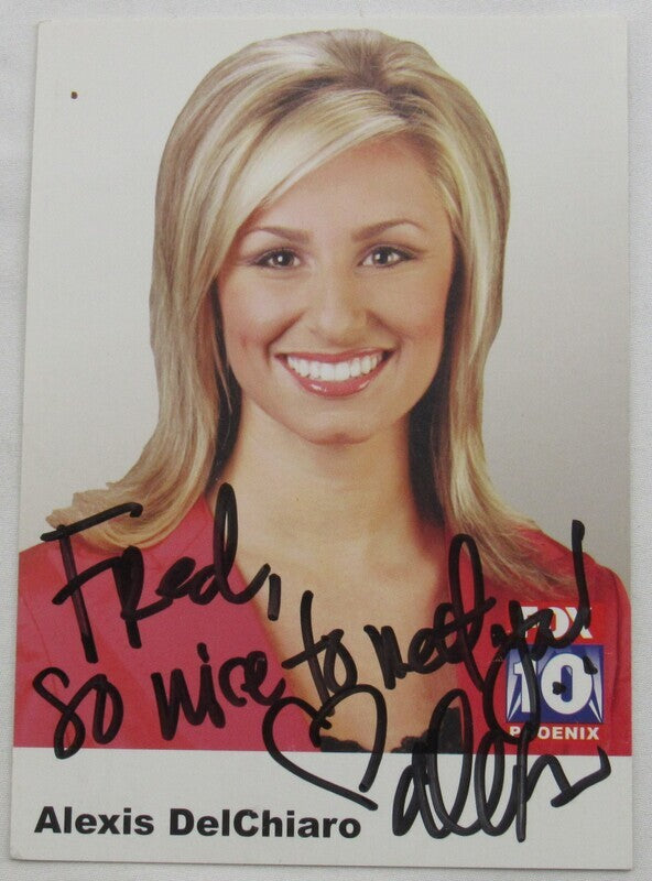 Alexis DelChiaro Fox News 10 Phoenix Anchor Signed Auto Autograph 4x6 Promo Photo