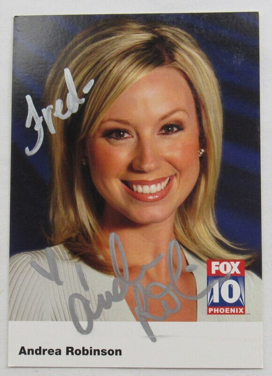 Andrea Robinson Fox News 10 Phoenix Anchor Signed Auto Autograph 4x6 Promo Photo