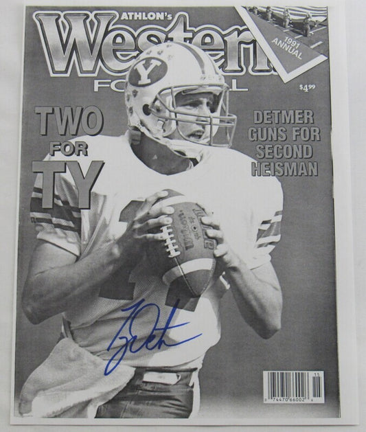 Ty Detmer Signed Auto Autograph 8.5x11 Paper Stock Photo I