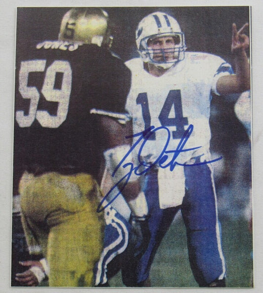 Ty Detmer Signed Auto Autograph 5x6 Paper Stock Photo