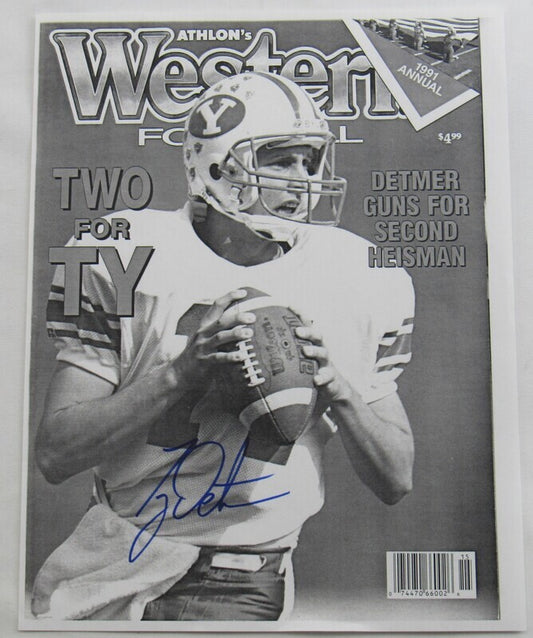 Ty Detmer Signed Auto Autograph 8.5x11 Paper Stock Photo II