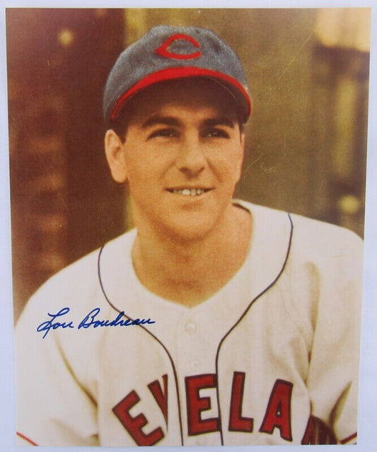 Lou Boudreau Signed Auto Autograph 8x10 Photo IV