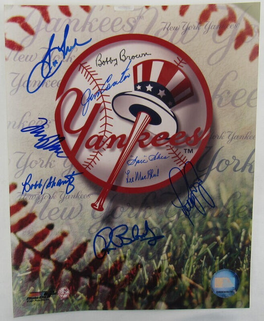 Tom Tresh Bobby Brown Jim Coates +6 Signed Auto Autograph 8x10 Yankees Photo I