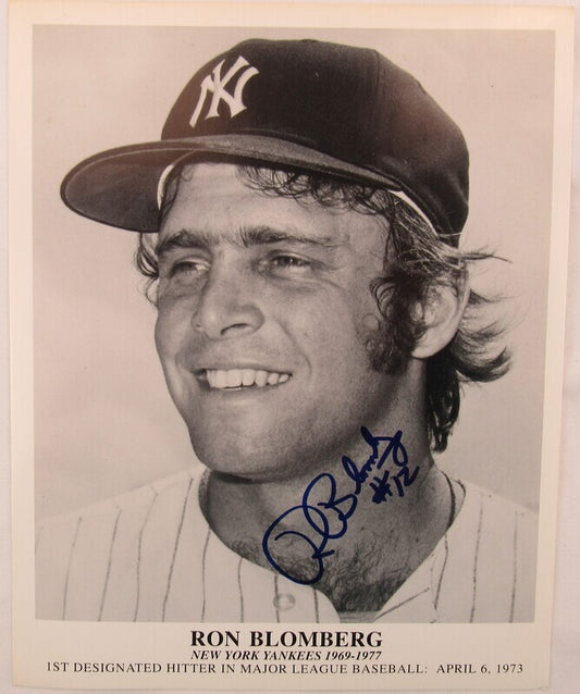 Ron Blomberg Signed Auto Autograph 8x10 Photo VI