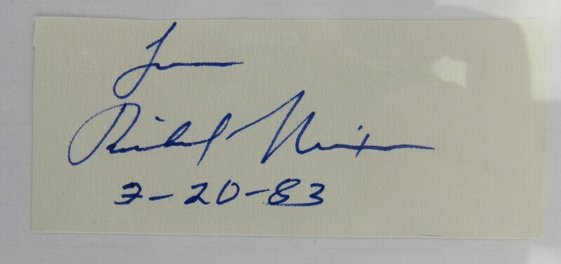 Richard Nixon US 37th US President Signed Cut Signature On 3x5 Index Card PSA/DNA Encapsulated XI