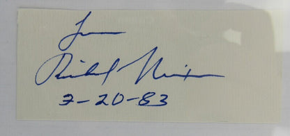 Richard Nixon US 37th US President Signed Cut Signature On 3x5 Index Card PSA/DNA Encapsulated XI