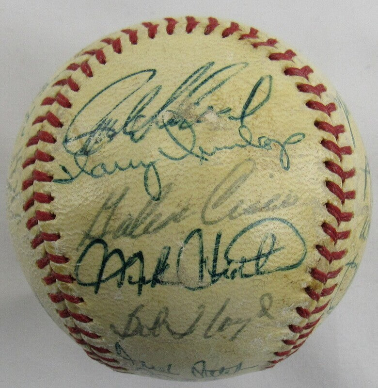 1971 Royals Team Signed Auto Autograph Bob Lemon +22 Baseball