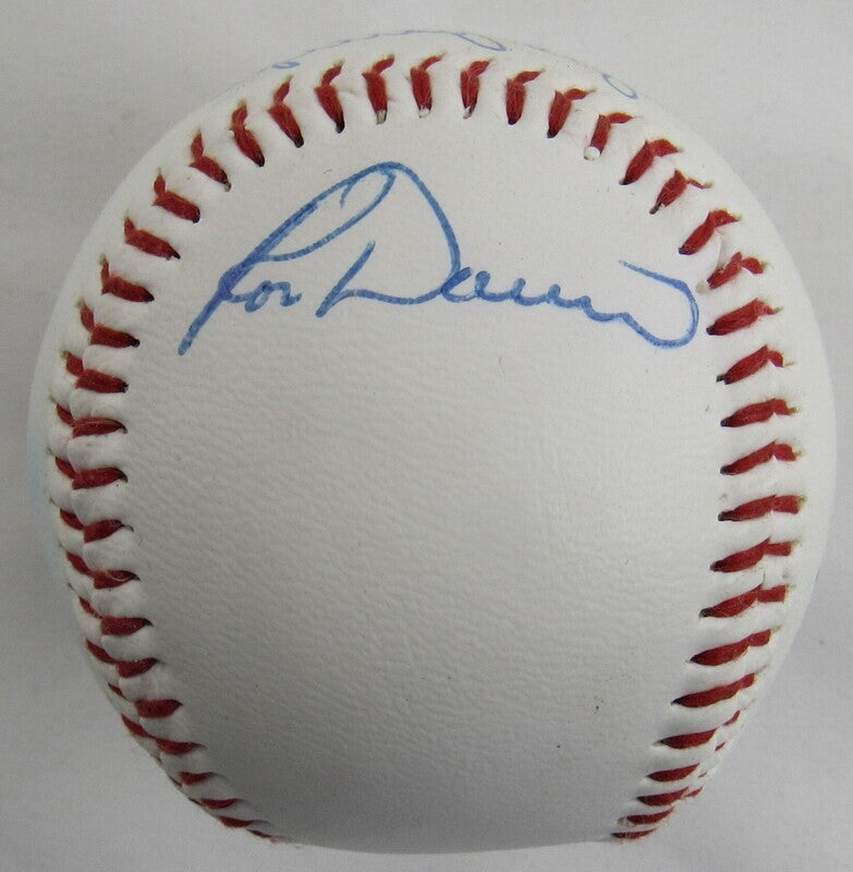 Sparky Lyle Paul Blair Ron Davis +1 Signed Auto Autograph Yankees Logo Baseball B112