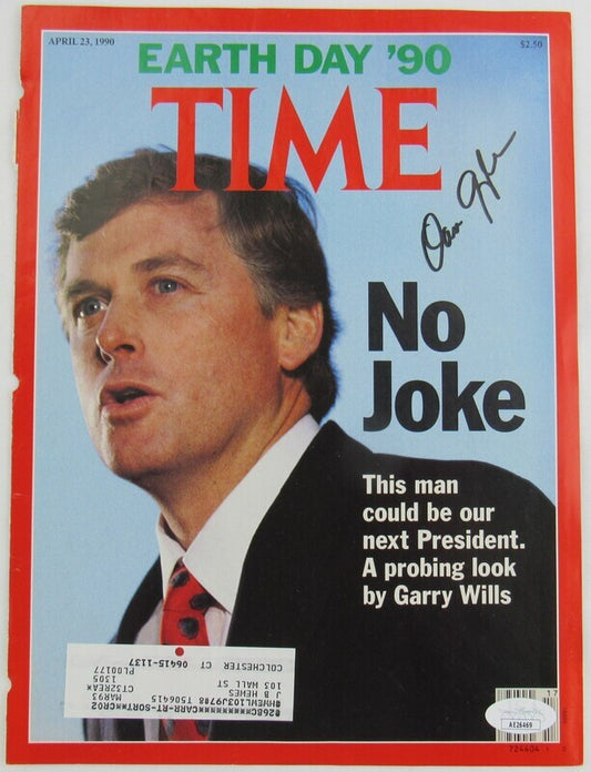 Dan Quayle Signed Auto Autograph Time Magazine Cut Cover 4/23/90 JSA AE26469