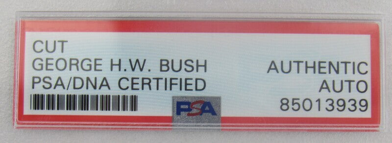 George HW Bush 41st US President Signed Cut Signature  PSA/DNA Encapsulated II