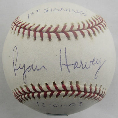 Ryan Harvey Signed Auto Autograph Rawlings Baseball w/ 2 Insc B105