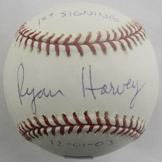 Ryan Harvey Signed Auto Autograph Rawlings Baseball w/ 2 Insc B105