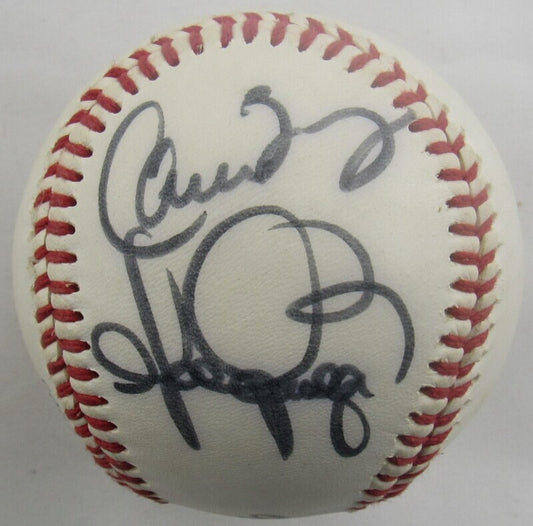 Carlos Baerga Alvaro Espinoza Signed Auto Autograph Official League Baseball B106