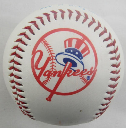 Moose Skowrow Signed Auto Autograph Rawlings Yankees Baseball w/ Insc B106