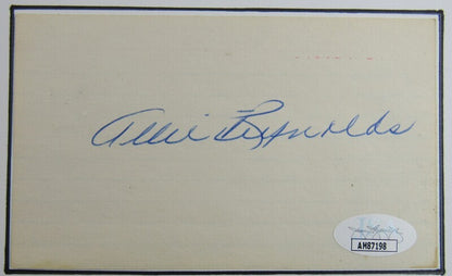 Allie Reynolds Signed Auto Autograph 3x5 Index Card AM87198