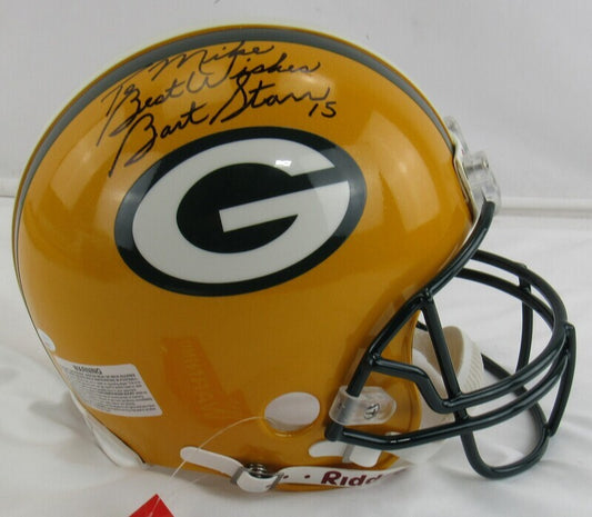 Bart Star Signed Auto Autograph Riddell Packers Helmet Replica JSA LOA YY40215