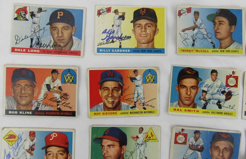 1955 Signed Topps Baseball Cards Dale Long Billy Gardner Bob Kline +more