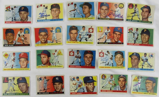 1955 Signed Topps Baseball Cards Dale Long Billy Gardner Bob Kline +more