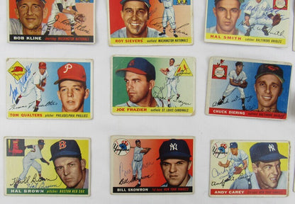 1955 Signed Topps Baseball Cards Dale Long Billy Gardner Bob Kline +more