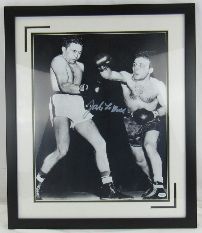 Jack Lamotta Signed Auto Autograph Framed 16x20 Photo JSA F38929