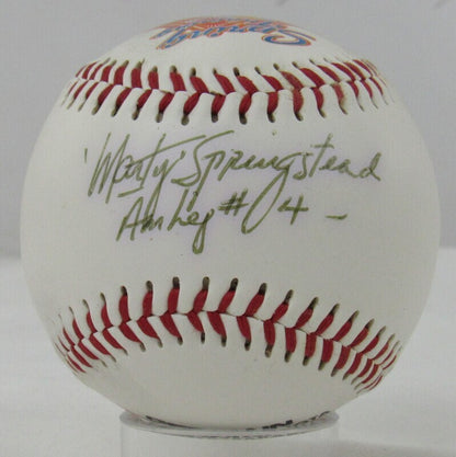 Marty Springstead Signed Auto Autograph Rawlings Baseball B95