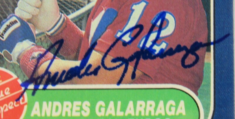 1986 Fleer Andres Galarraga Fred Toliver Signed Auto Autograph  Card PSA/DNA Encapsulated