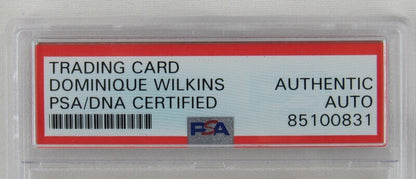 1985 Star Dominique Wilkins Signed Auto Autograph Card PSA/DNA Encapsulated