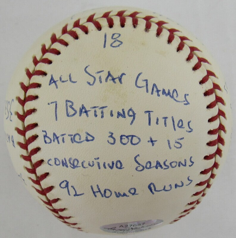 Rod Carew Signed Auto Autograph Rawlings Baseball w/ Multiple Insc Reggie Jackson Authenticated IV