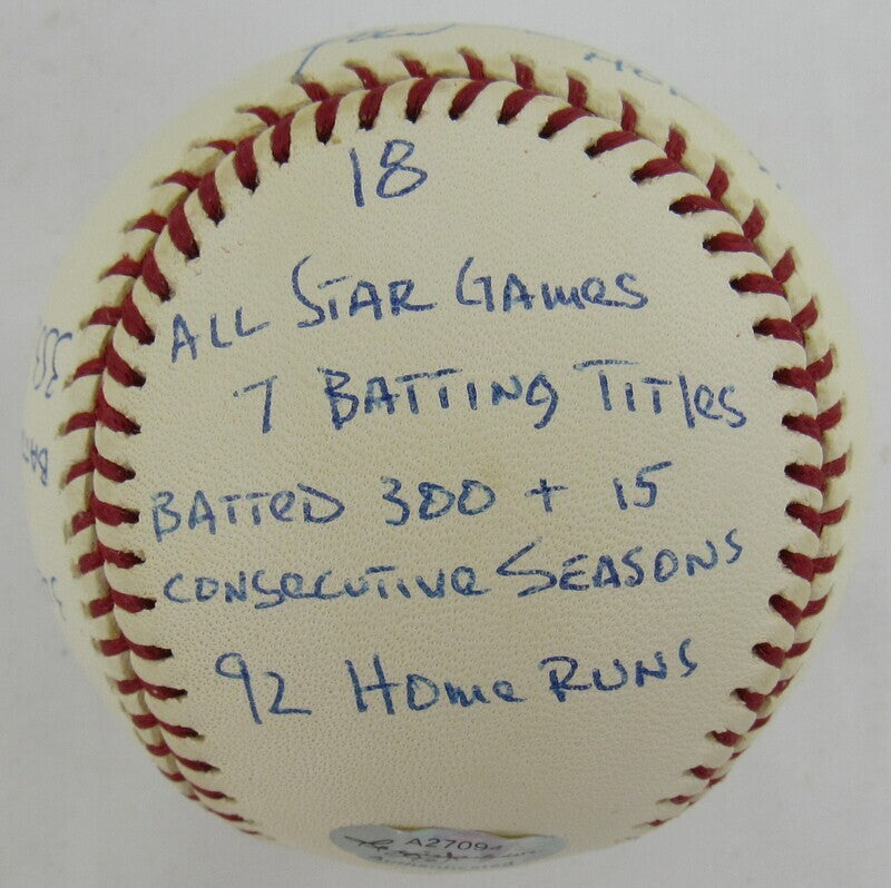 Rod Carew Signed Auto Autograph Rawlings Baseball w/ Multiple Insc Reggie Jackson Authenticated III