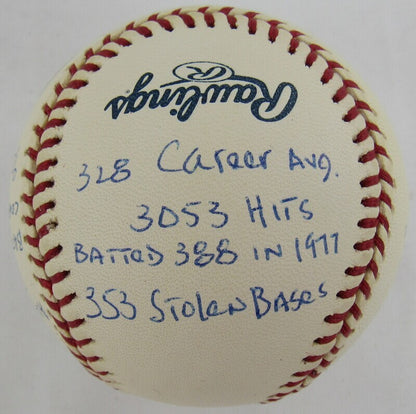 Rod Carew Signed Auto Autograph Rawlings Baseball w/ Multiple Insc Reggie Jackson Authenticated III