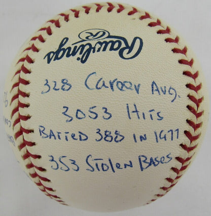 Rod Carew Signed Auto Autograph Rawlings Baseball w/ Multiple Insc Reggie Jackson Authenticated V