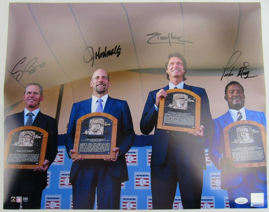 Pedro Martinez Randy Johnson, Craig Biggio, John Smoltz Signed Auto Autograph 16x20 Photo JSA COA