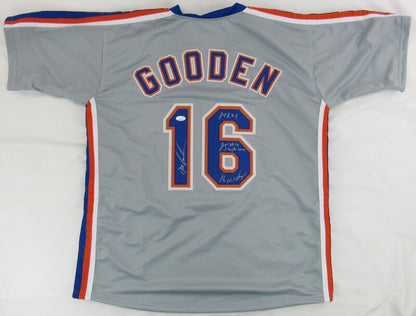 Doc Gooden Signed Auto Autograph Replica Mets Jersey JSA Witness