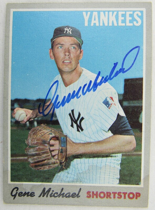 1970 Topps #114 Gene Michael Signed Auto Autograph Card I