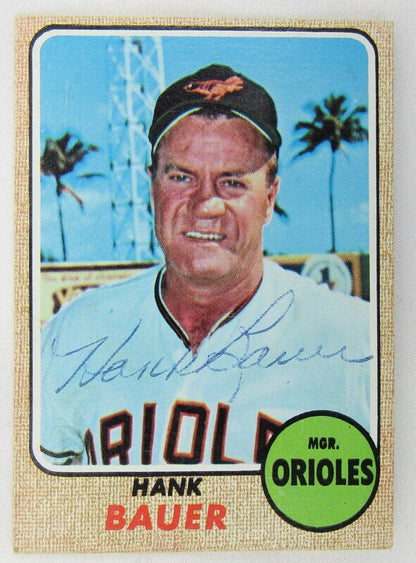 1968 Topps Hank Bauer #513 Signed Auto Autograph Card