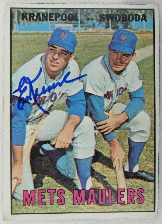 1967 Topps Ed Kranepool #186 Signed Auto Autograph Card