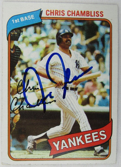 1980 Topps Chris Chambliss #625 Signed Auto Autographed Card