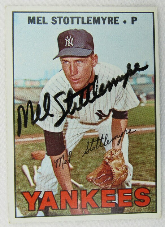 1967 Topps Mel Stottlemyre #225 Signed Auto Autograph Card