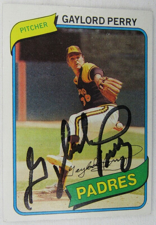 1980 Topps #280 Gaylord Perry Signed Auto Autographed Card