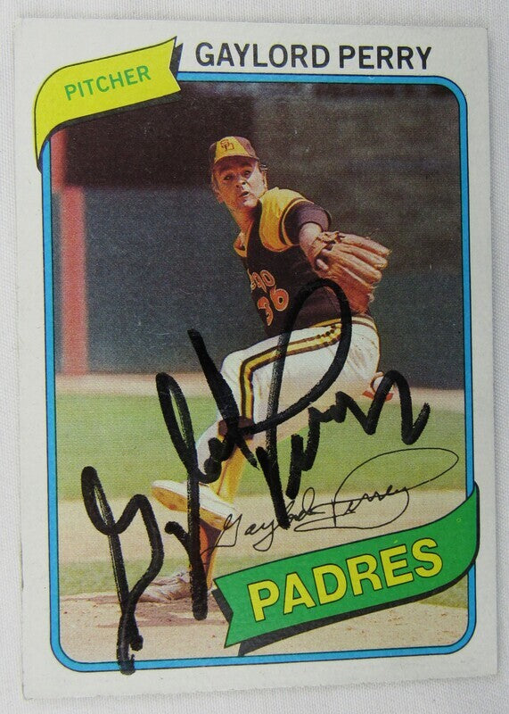 1980 Topps #280 Gaylord Perry Signed Auto Autographed Card I