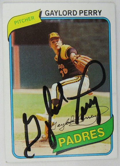 1980 Topps #280 Gaylord Perry Signed Auto Autographed Card II