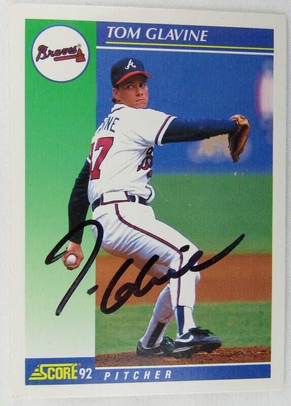 1992 Score Tom Glavine #450 Signed Auto Autographed Card