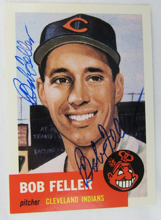 1953 Topps Archives #54 Bob Feller Signed Auto Autographed Card