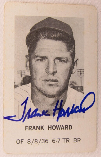 1970 Topps Milton Bradley Frank Howard Signed Auto Autographed Card