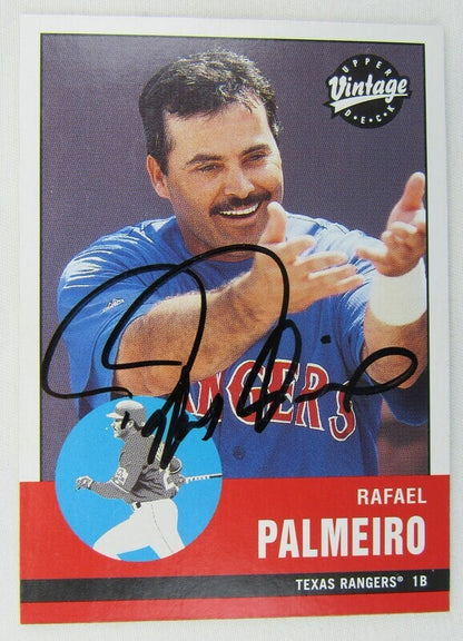 2001 Upper Deck Vintage #81 Rafael Palmeiro Signed Auto Autographed Card