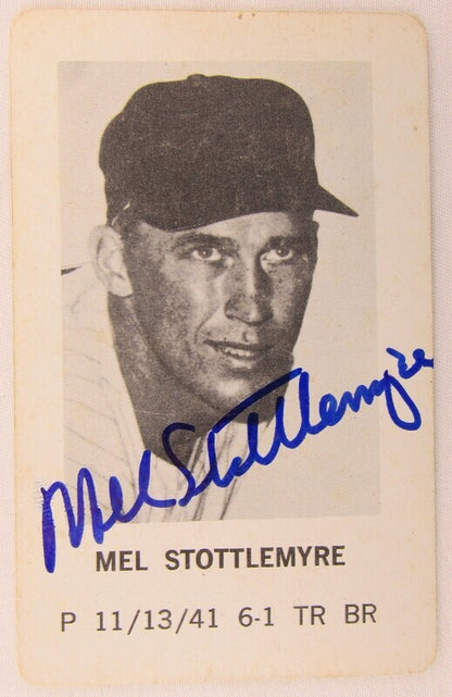 1970 Topps Mel Stottlemyre Signed Auto Autographed Card